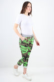 Orange Italian Camouflage Print Trousers For Women 14 - Dropwear