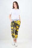 Green Italian Camouflage Print Trousers For Women 20 - Dropwear