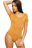 Red Plain Short Sleeve Bodysuits For Women 8-10 - Dropwear