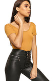 Purple Plain Short Sleeve Bodysuits For Women 12-14 - Dropwear