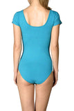 Plain Short Sleeve Bodysuits For Women  - Dropwear