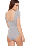 Wine Plain Short Sleeve Bodysuits For Women 12-14 - Dropwear