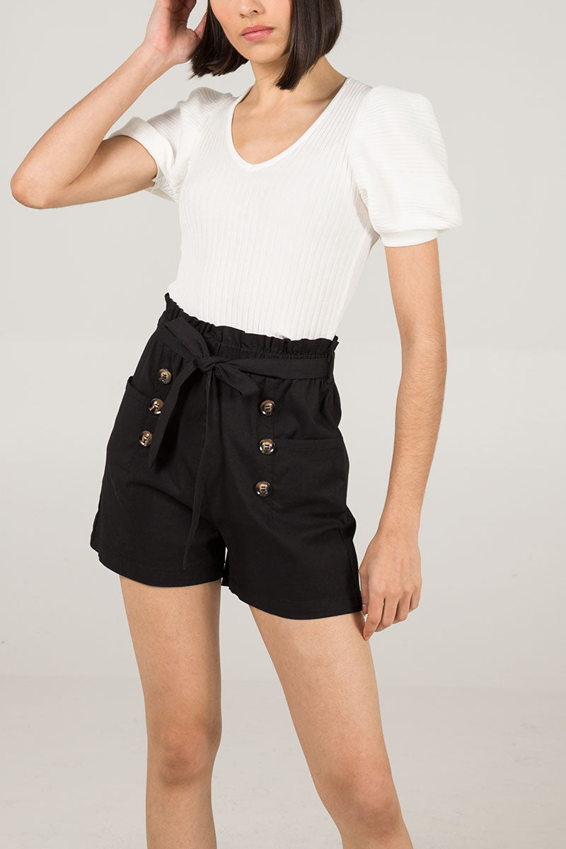 Camel Stretch Paper Bag Shorts For Women SMALL - Dropwear