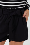 Chocolate Paperbag Tied Waist Shorts For Women LARGE - Dropwear