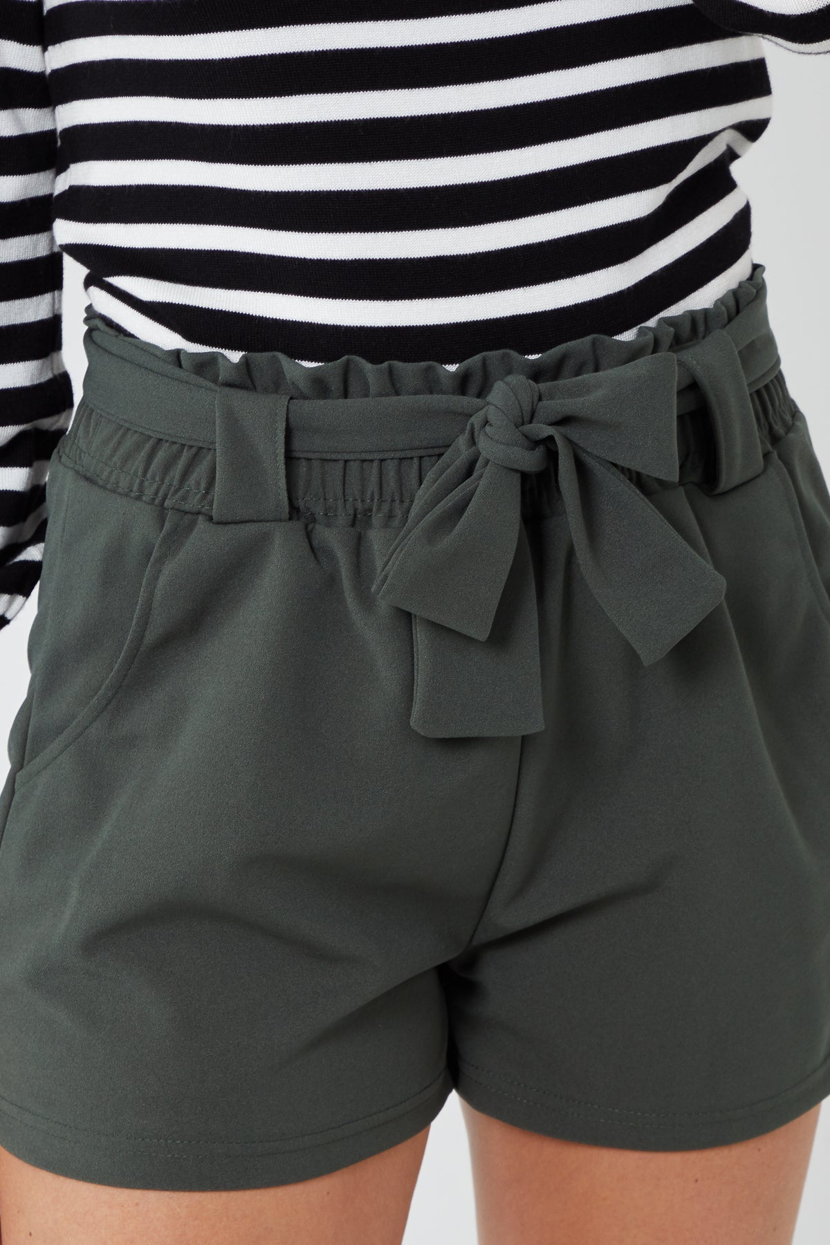 Chocolate Paperbag Tied Waist Shorts For Women SMALL - Dropwear
