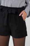 Taupe Paperbag Shorts For Women MEDIUM - Dropwear