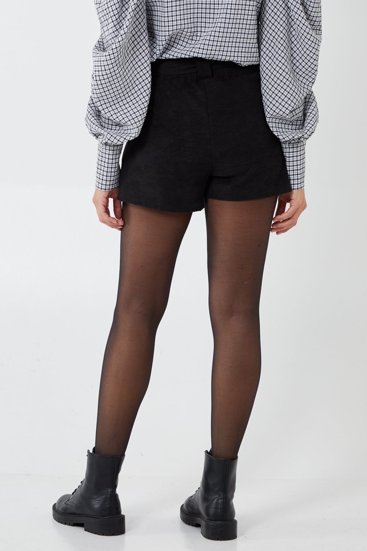 Black Paperbag Shorts For Women SMALL - Dropwear