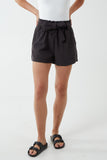 Slate Grey Paperbag Shorts For Women SMALL - Dropwear