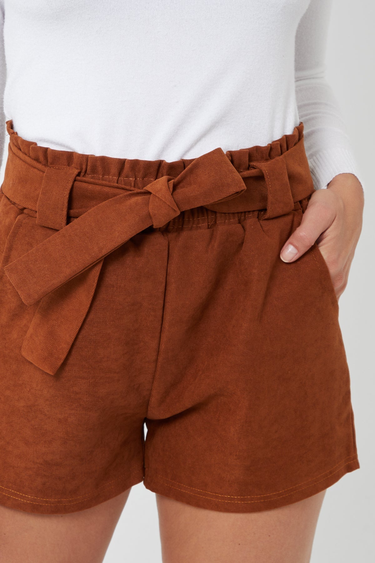 Black Paperbag Shorts For Women MEDIUM - Dropwear