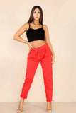 Navy Blue Italian Glitter Drawstring Waistband Magic Pants For Women 10 - Dropwear