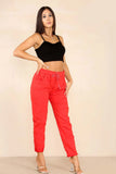 Mocha Italian Glitter Drawstring Waistband Magic Pants For Women 14 - Dropwear