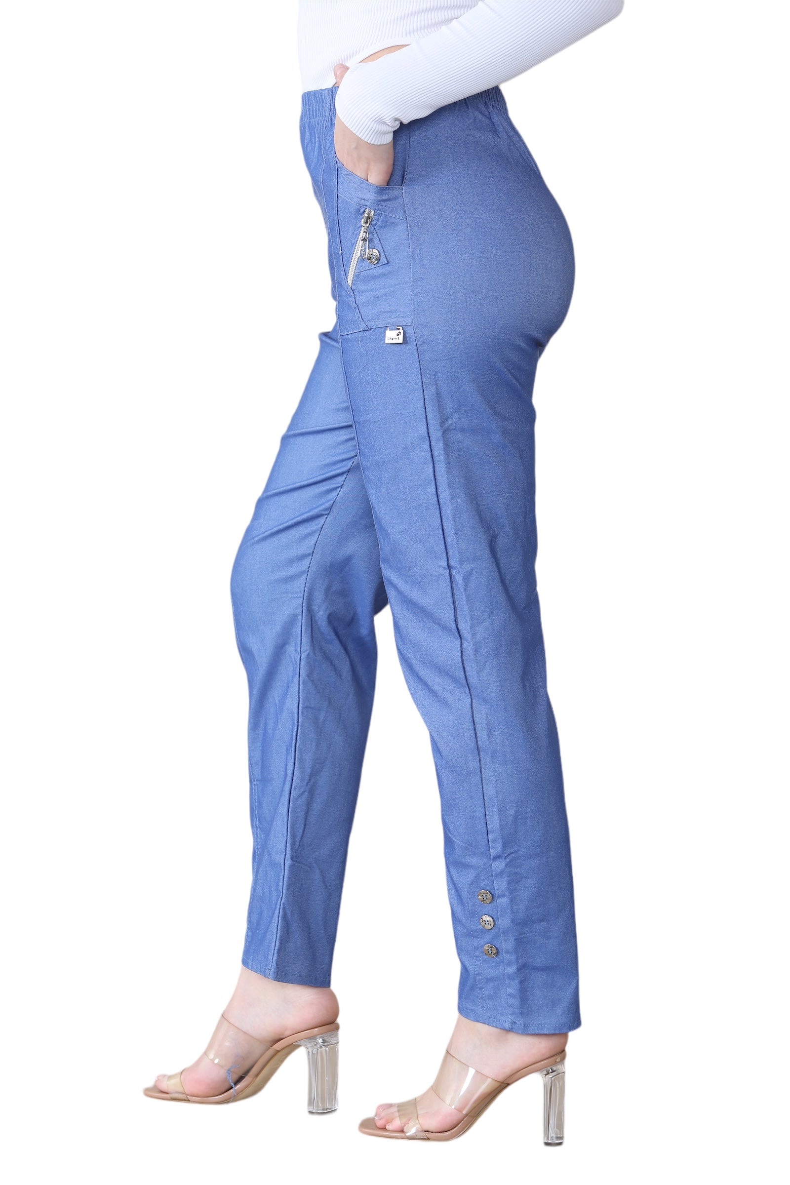 Black Full Length Cherry Berry Long Pants Women Trousers For Women 20 - Dropwear