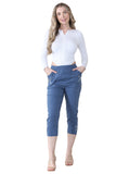 Black Cherry Berry Capri Trousers For Women 16 - Dropwear