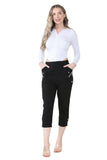 Denim Cherry Berry Capri Trousers For Women 22 - Dropwear