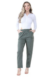 Grey Full Length Cherry Berry Long Pants Women Trousers For Women 24 - Dropwear