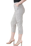 Grey Cherry Berry Capri Trousers For Women 18 - Dropwear