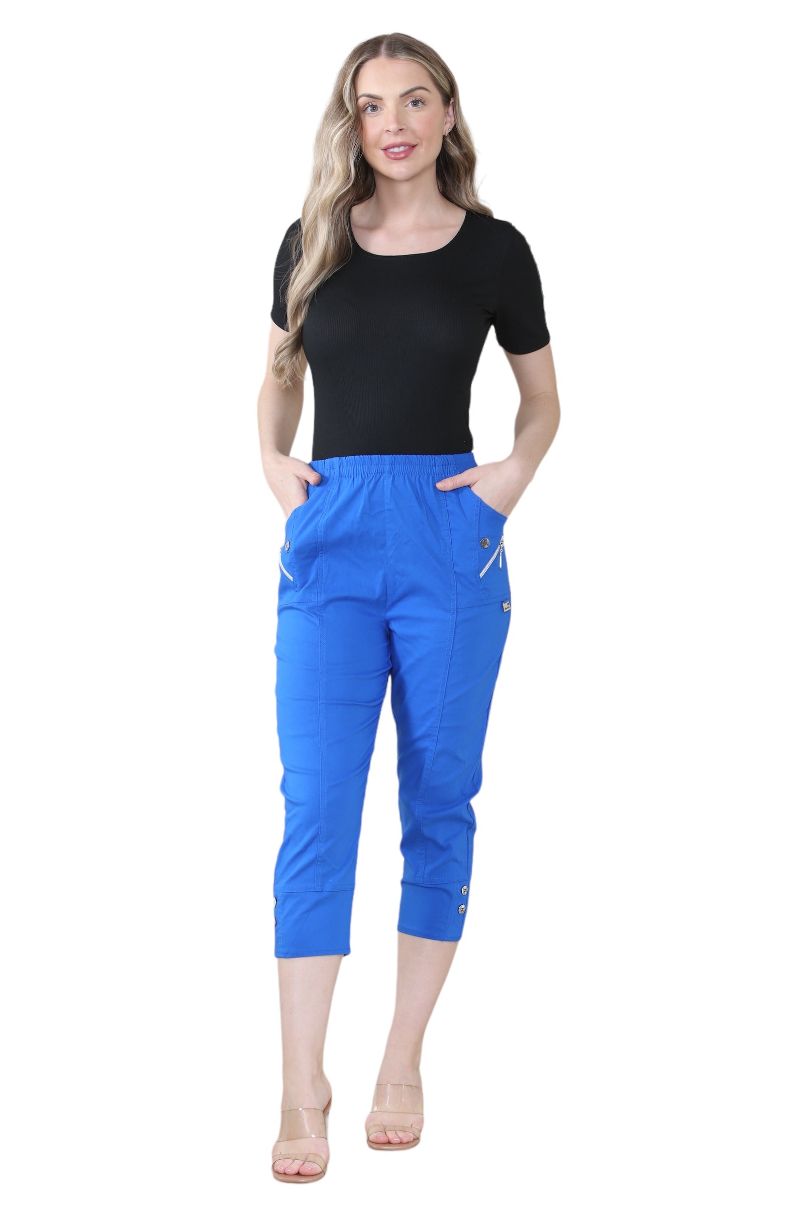Khaki Cherry Berry Capri Trousers For Women 14 - Dropwear