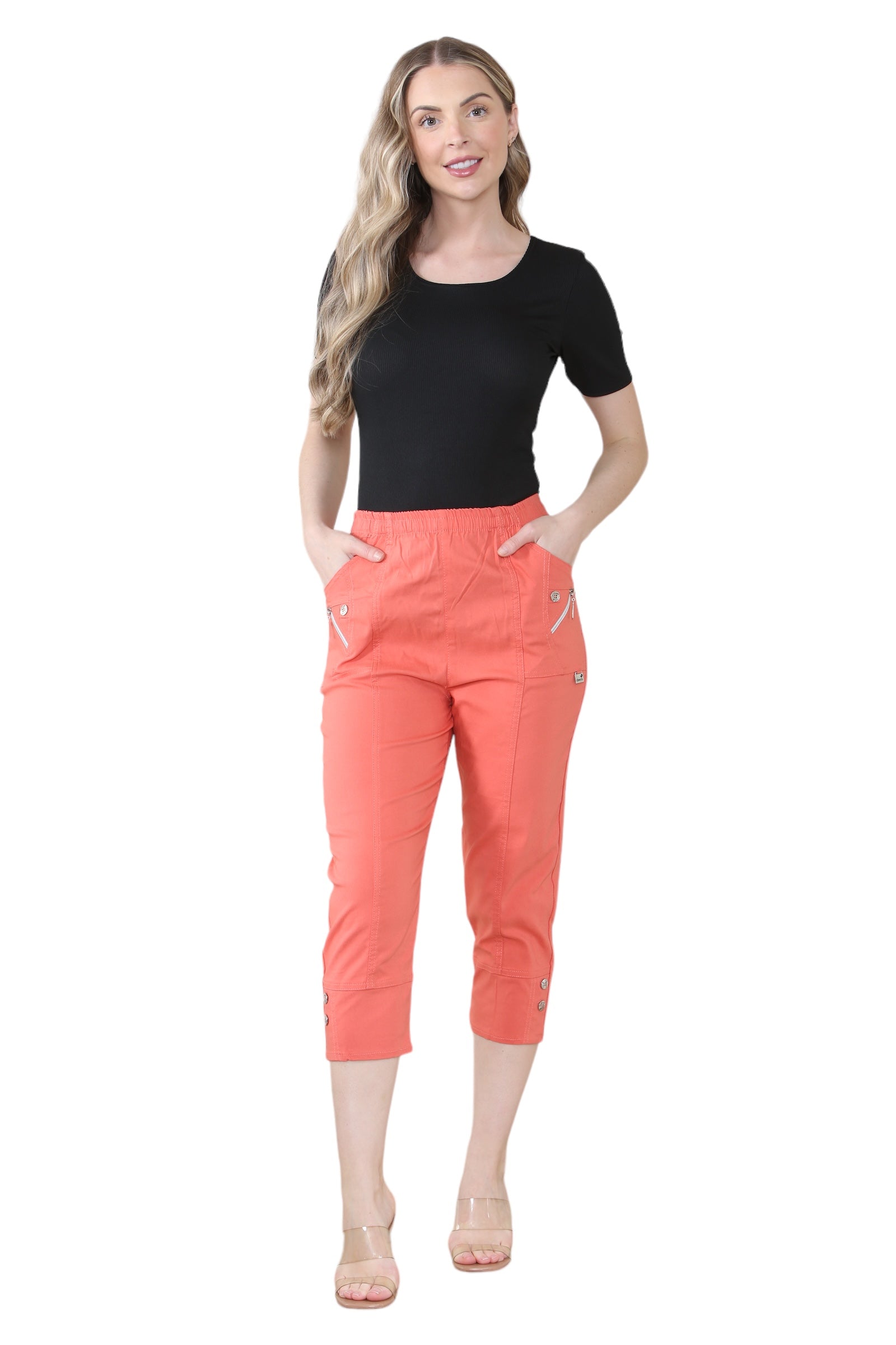 Mocha Cherry Berry Capri Trousers For Women 20 - Dropwear