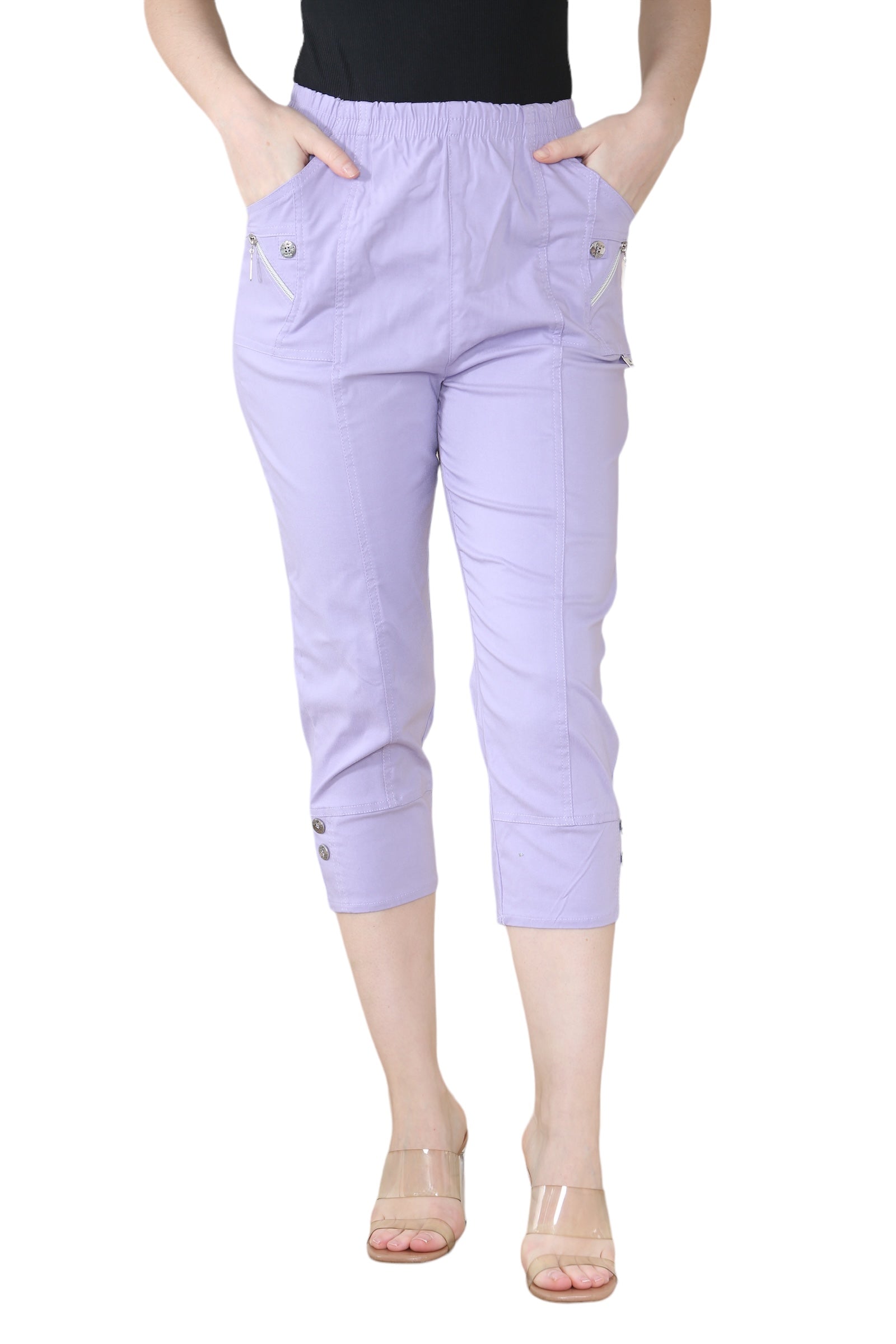 Mustard Cherry Berry Capri Trousers For Women 14 - Dropwear