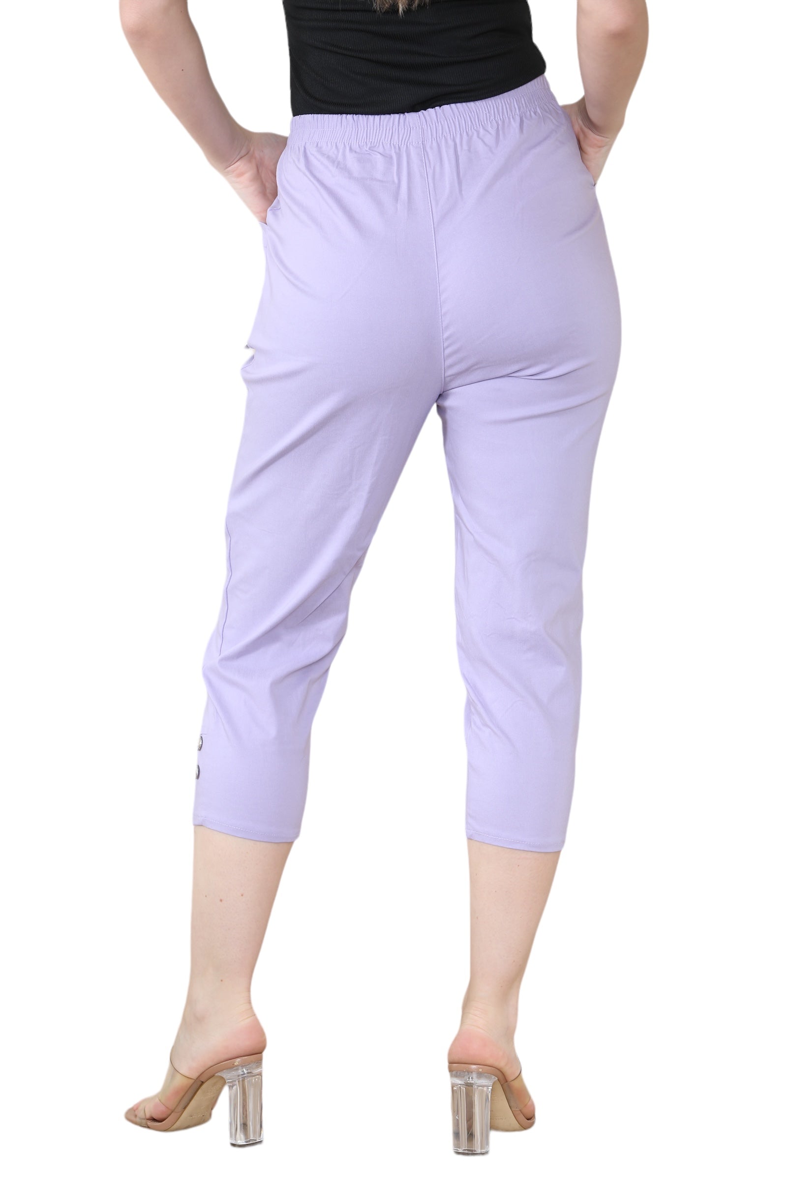 Mustard Cherry Berry Capri Trousers For Women 18 - Dropwear