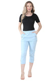 Mustard Cherry Berry Capri Trousers For Women 20 - Dropwear
