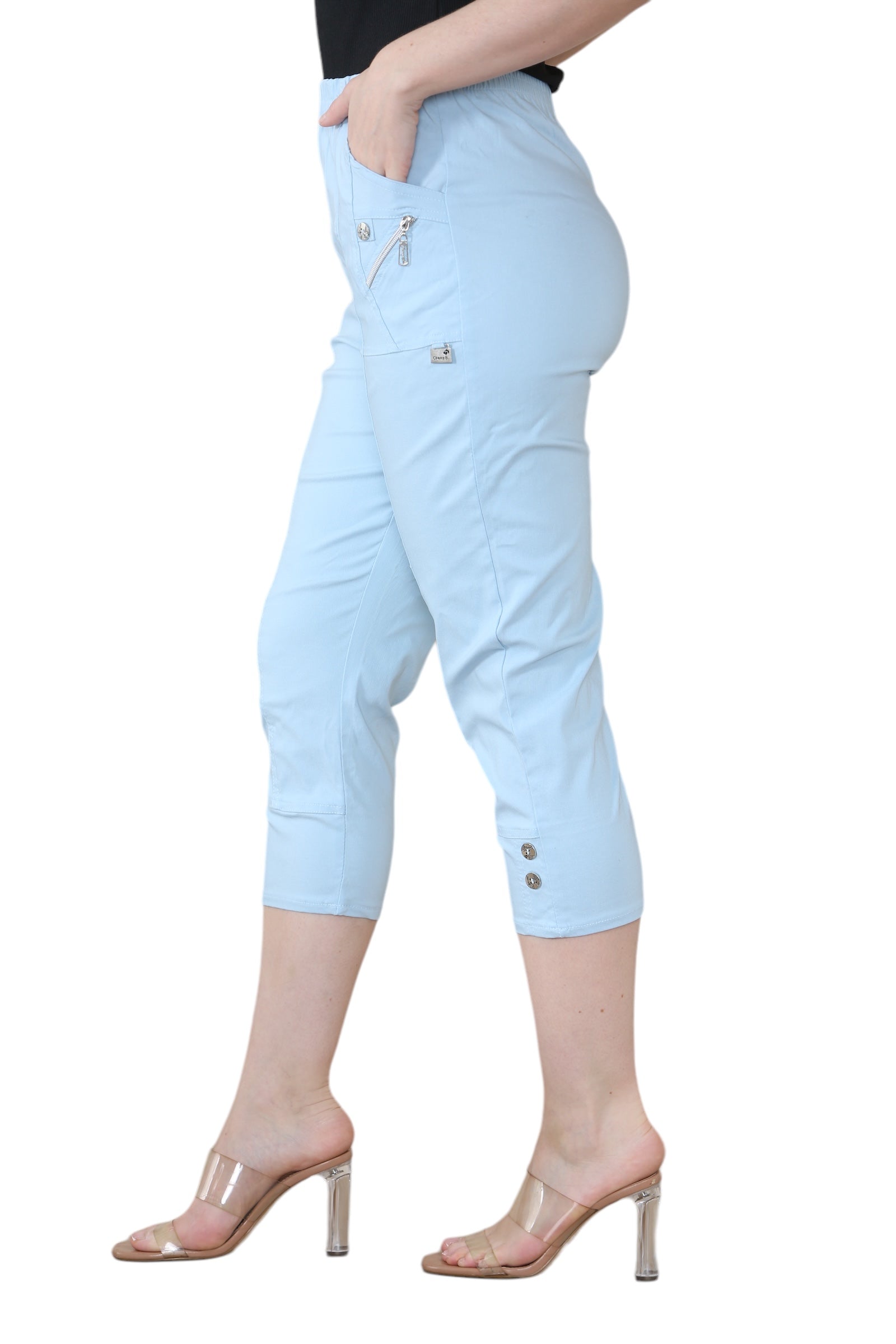 Mustard Cherry Berry Capri Trousers For Women 24 - Dropwear