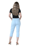Navy Cherry Berry Capri Trousers For Women 10 - Dropwear