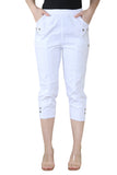Navy Cherry Berry Capri Trousers For Women 14 - Dropwear