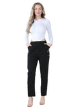 Black Full Length Cherry Berry Long Pants Women Trousers For Women 10 - Dropwear
