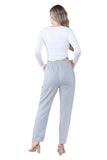 Grey Full Length Cherry Berry Long Pants Women Trousers For Women 22 - Dropwear