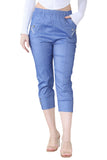 Coral Cherry Berry Capri Trousers For Women 24 - Dropwear