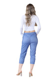 Denim Cherry Berry Capri Trousers For Women 12 - Dropwear