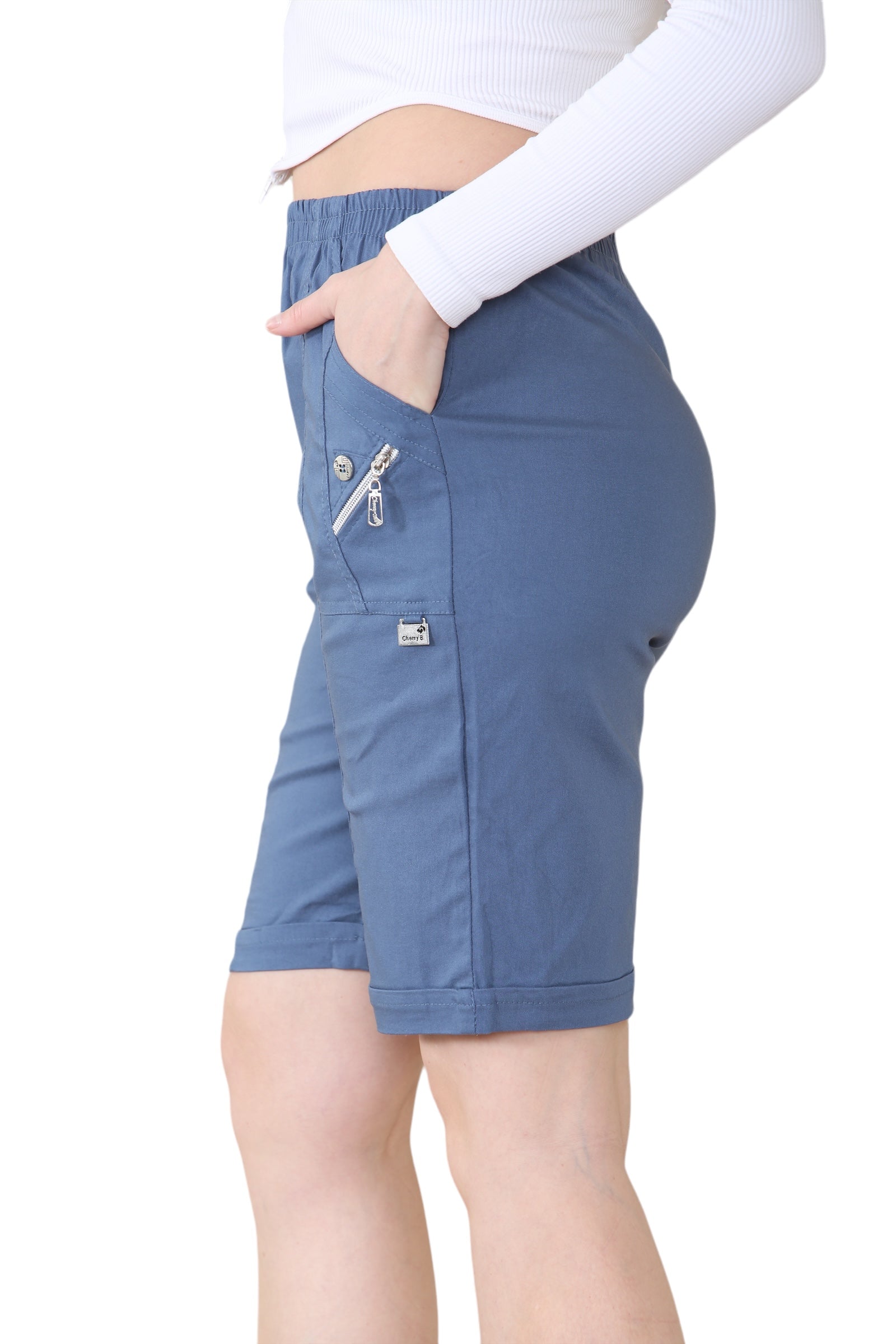 Dusky Pink Cherry Berry Short Pants For Women 10 - Dropwear