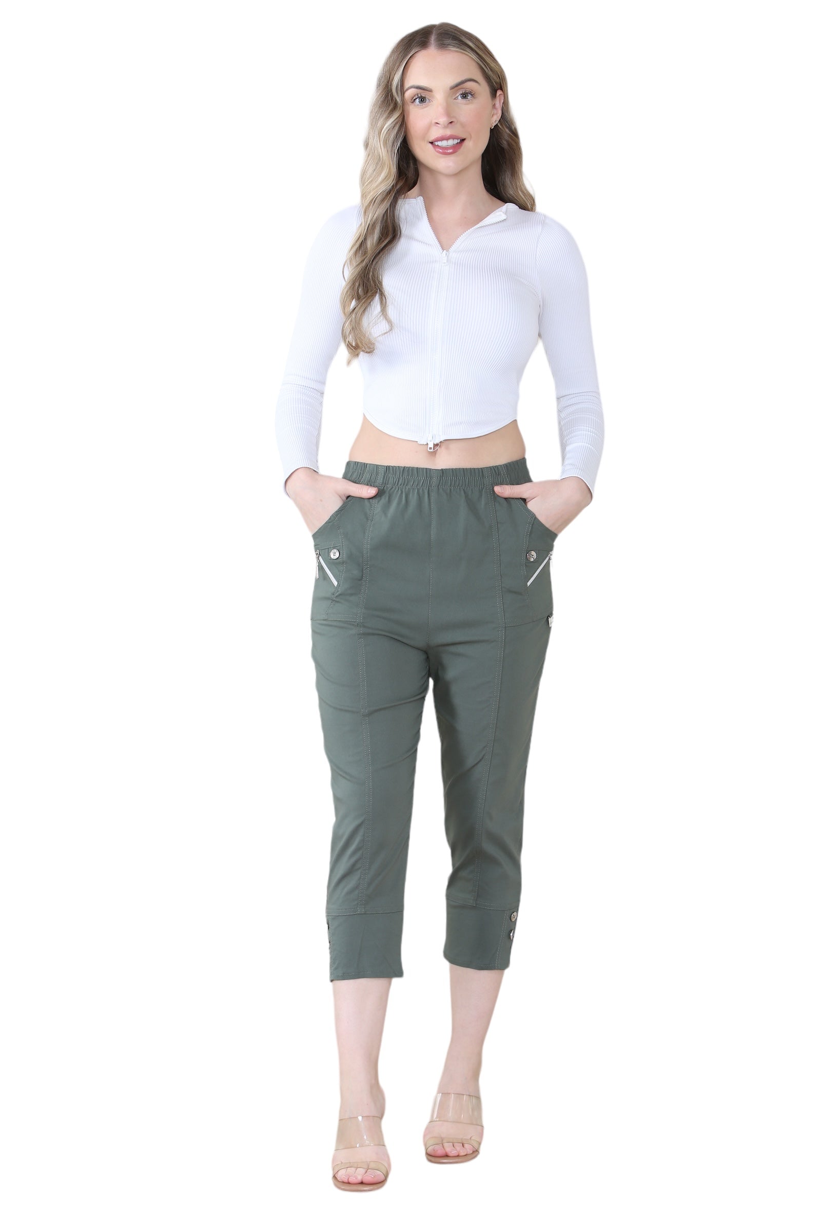 Denim Cherry Berry Capri Trousers For Women 14 - Dropwear