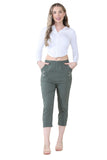 Denim Cherry Berry Capri Trousers For Women 14 - Dropwear