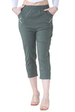 Denim Cherry Berry Capri Trousers For Women 16 - Dropwear