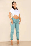 Red Italian Glitter Drawstring Waistband Magic Pants For Women 12 - Dropwear