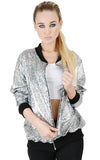 Mermaid Glitter Mermaid Sequin Bomber Jacket For Women 12-14 - Dropwear