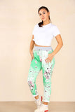 Black Plus Sise Italian Floral Print Drawstring Cotton Joggers For Women 20 - Dropwear