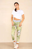 Pista Plus Sise Italian Floral Print Drawstring Cotton Joggers For Women 20 - Dropwear