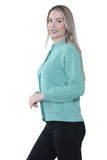 Women's Knitted Winter Cardigan Long Sleeve Warmth with Crew Neck & Ribbed Knit For Women  - Dropwear