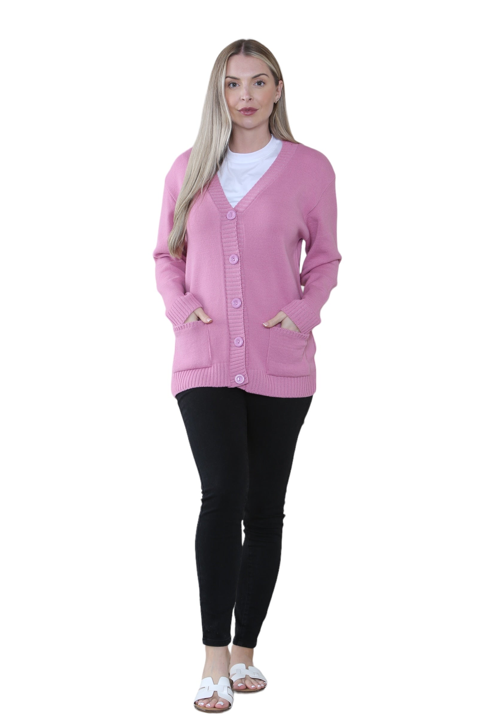 Women Knitted Plain Cardigan For Women  - Dropwear