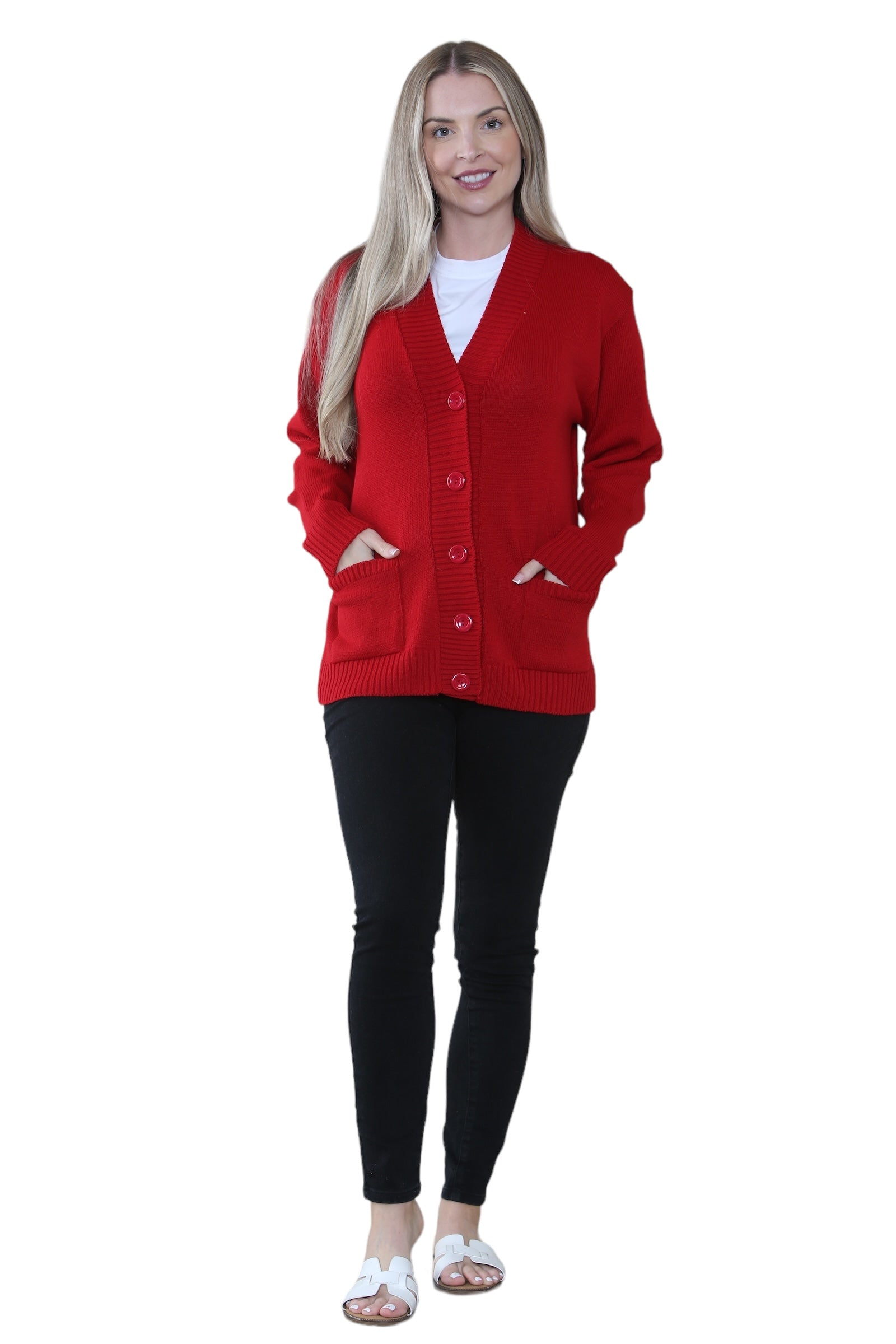 Women Knitted Plain Cardigan For Women  - Dropwear