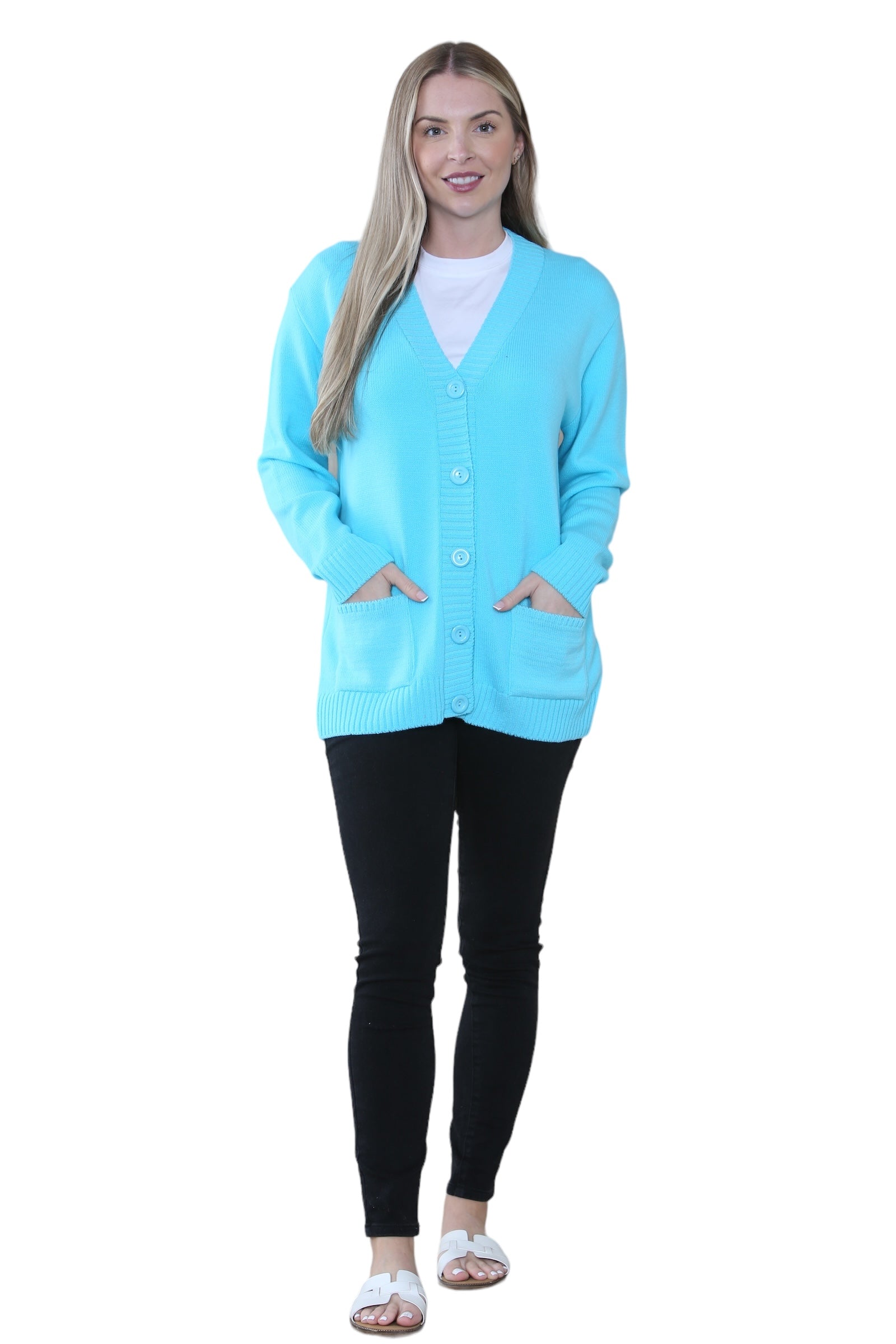 Women Knitted Plain Cardigan For Women  - Dropwear