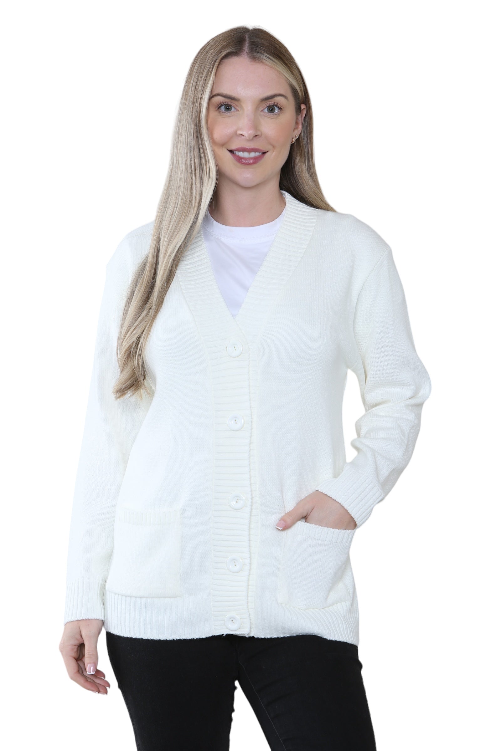 Women Knitted Plain Cardigan For Women  - Dropwear