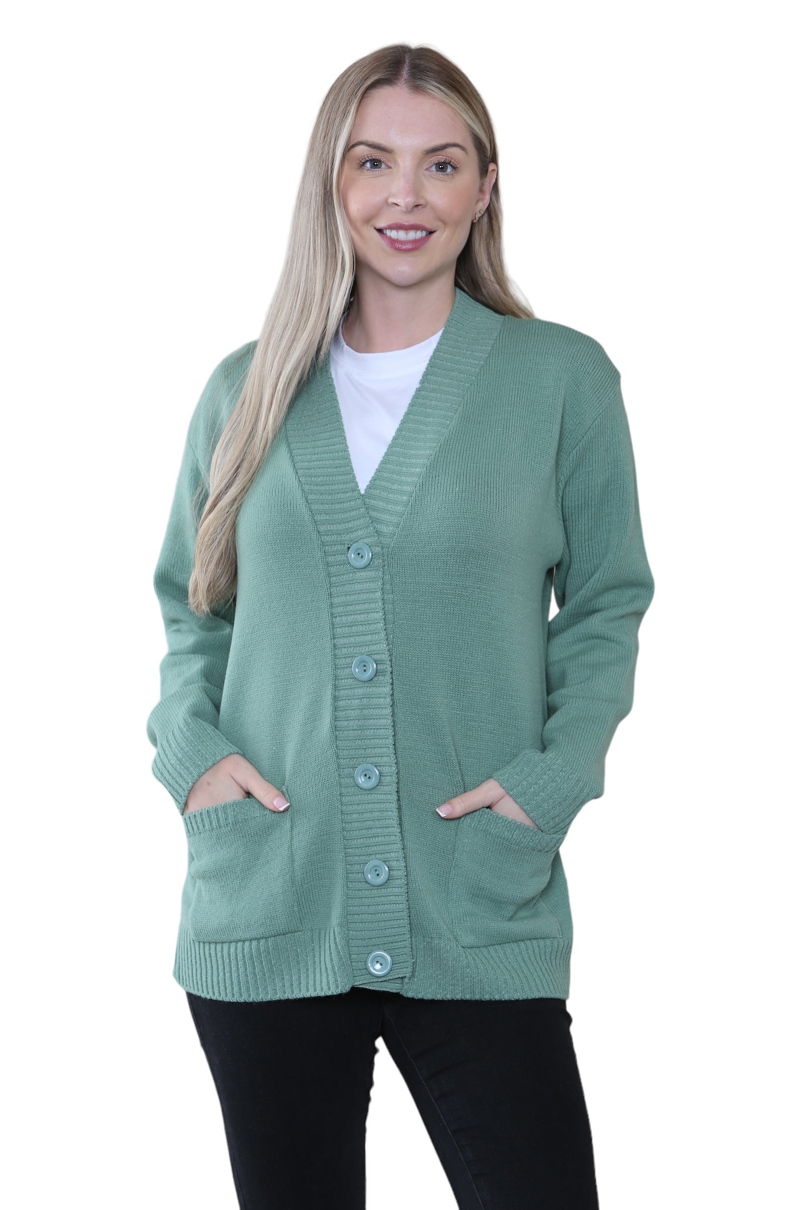 Women Knitted Plain Cardigan For Women  - Dropwear