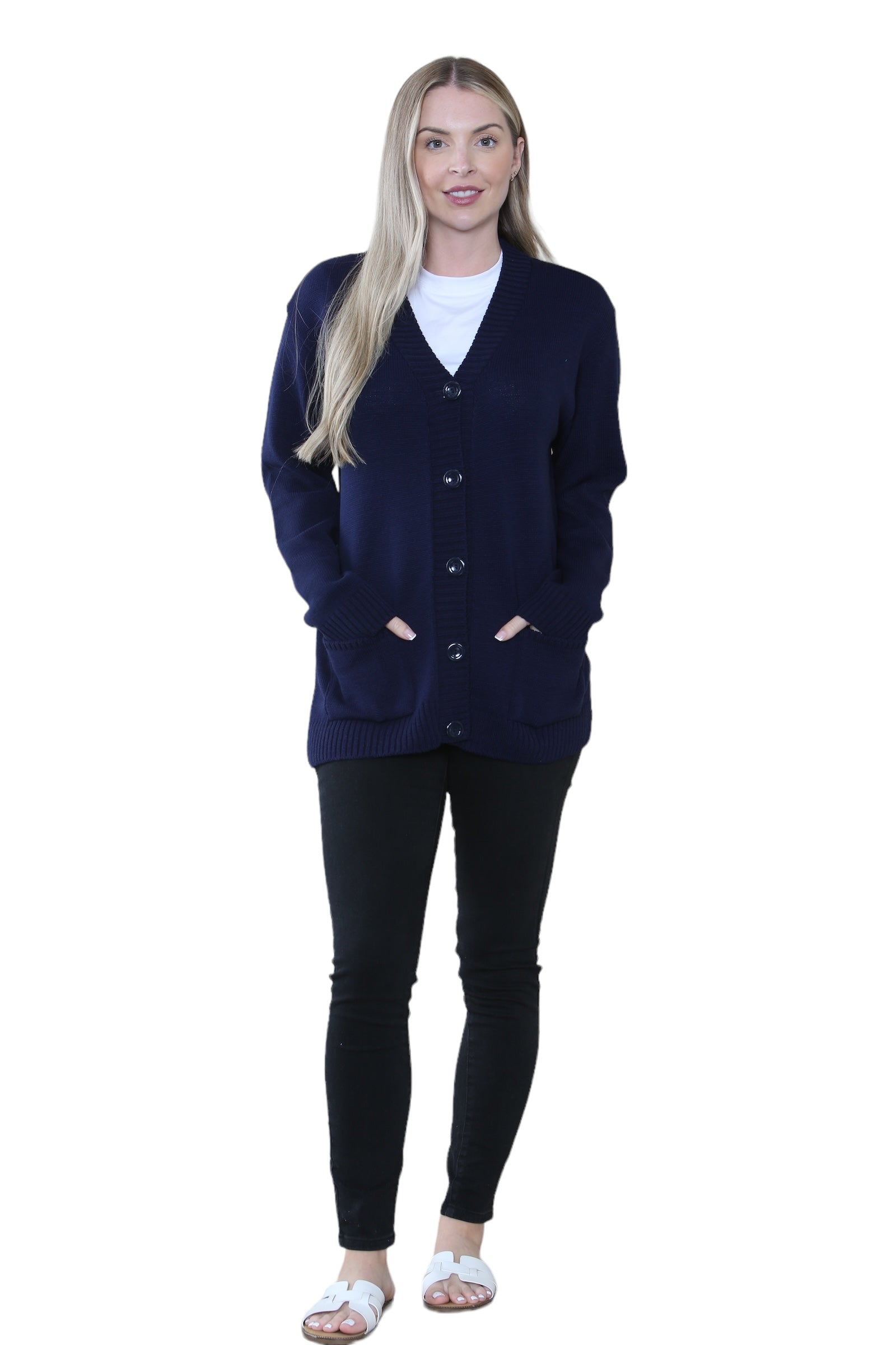 Women Knitted Plain Cardigan For Women  - Dropwear
