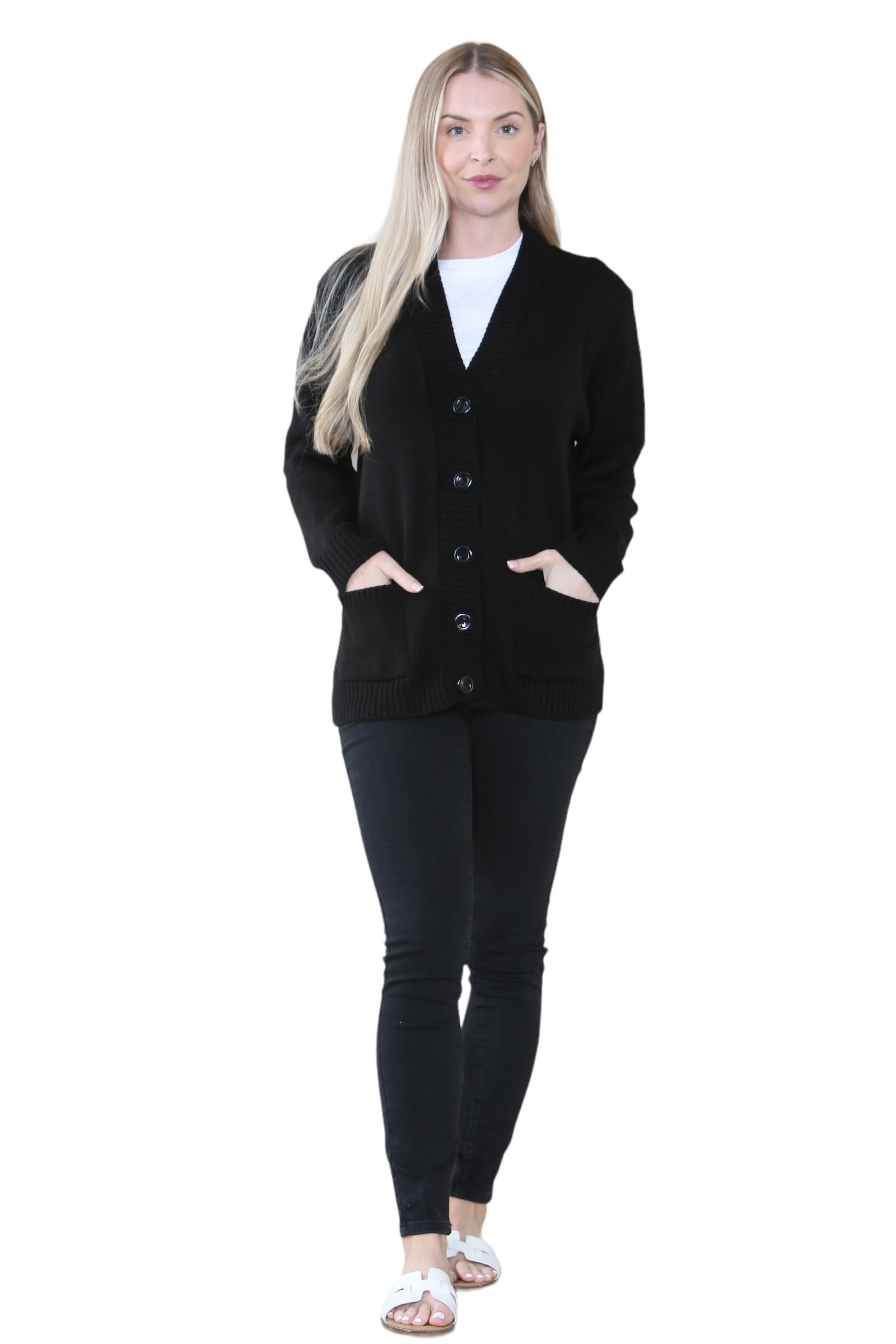 Women Knitted Plain Cardigan For Women  - Dropwear