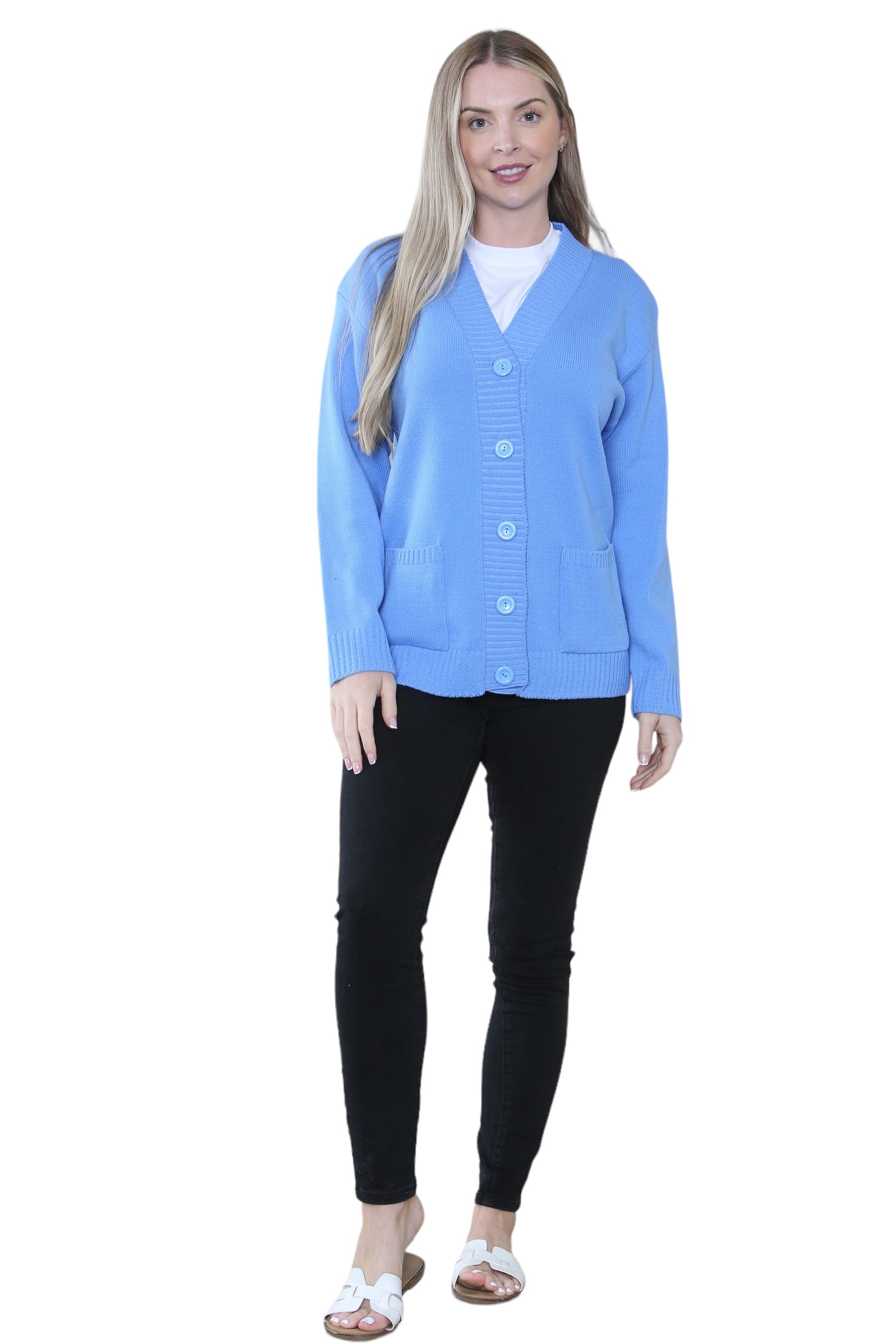 Women Knitted Plain Cardigan For Women  - Dropwear