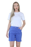 Royal Blue Women Button Shorts For Women 16 - Dropwear
